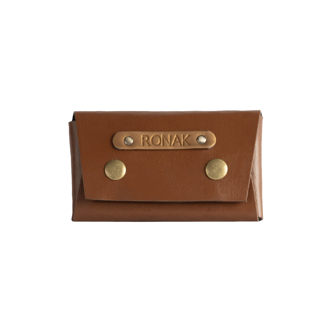 Personalized Vegan Leather Visiting Card Holder