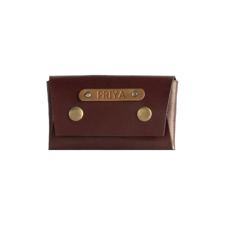 Personalized Vegan Leather Visiting Card Holder