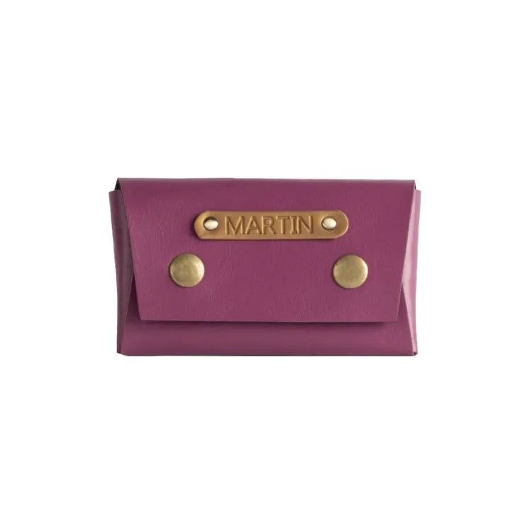 Personalized Vegan Leather Visiting Card Holder
