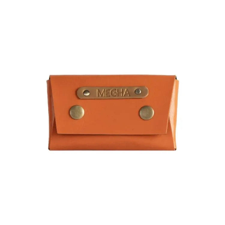 Personalized Vegan Leather Visiting Card Holder