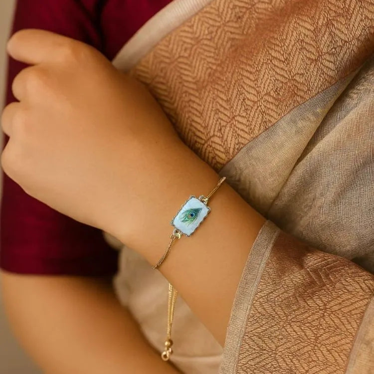 Peacock Feather Lumba for Bhabhi