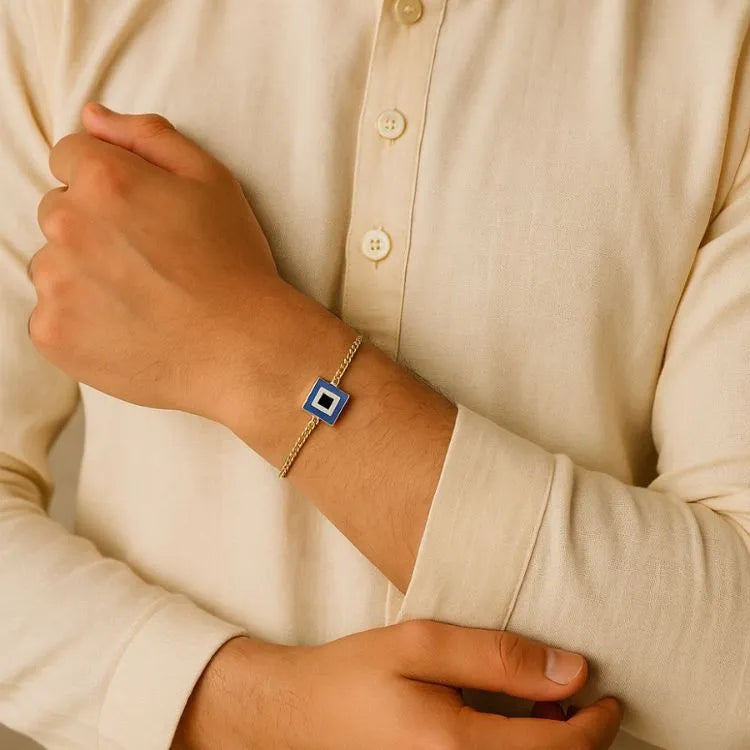 Metal Evil Eye Rakhi for Brother