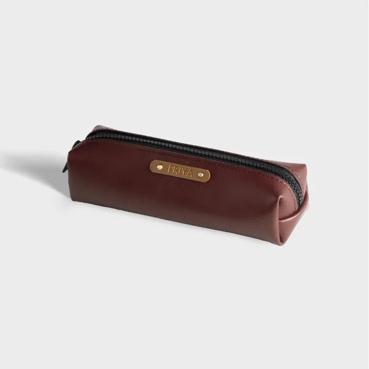 Personalized Vegan Leather Pencil Pouch