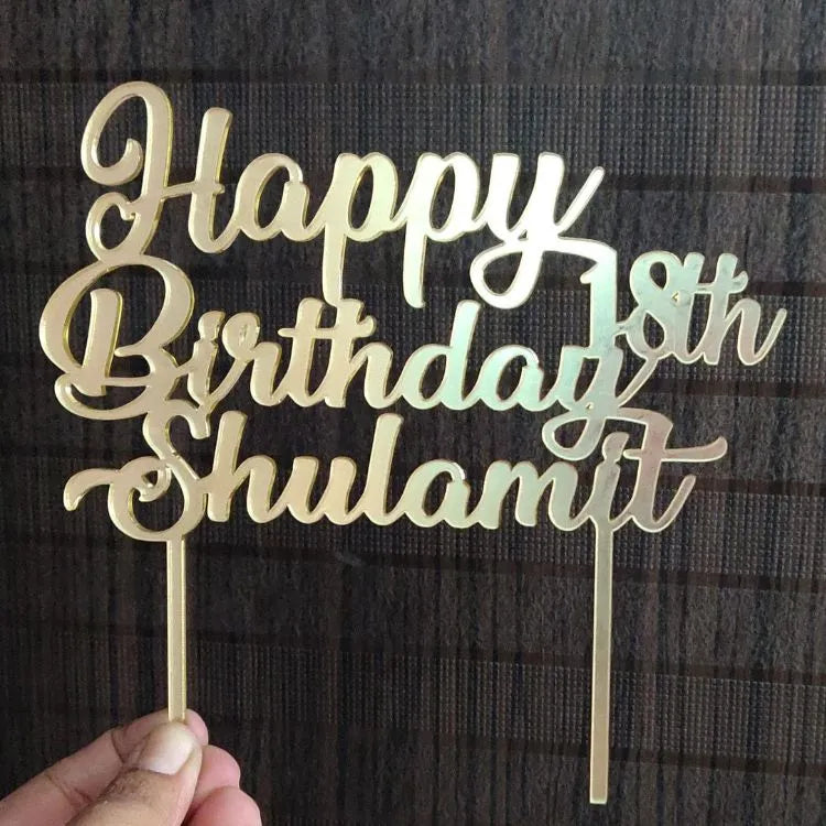 Personalized Bike Cake Topper