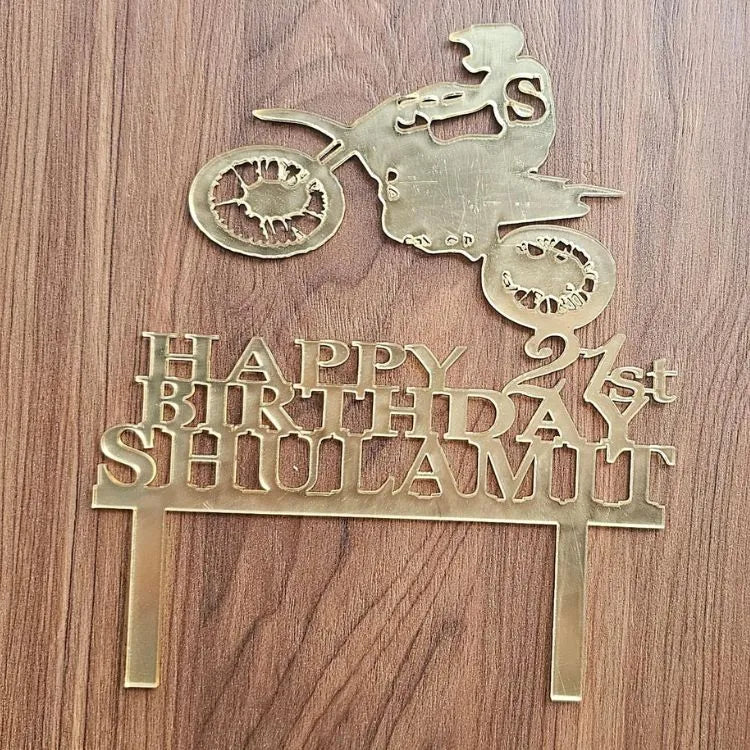 Birthday Cake Topper Bike Theme