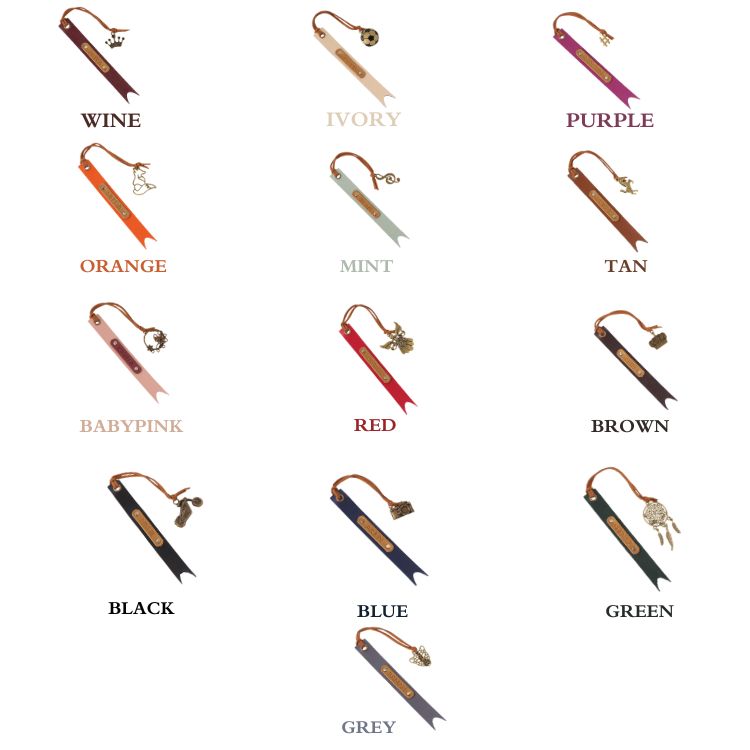 Personalized Vegan Leather Bookmark for Raksha Gift