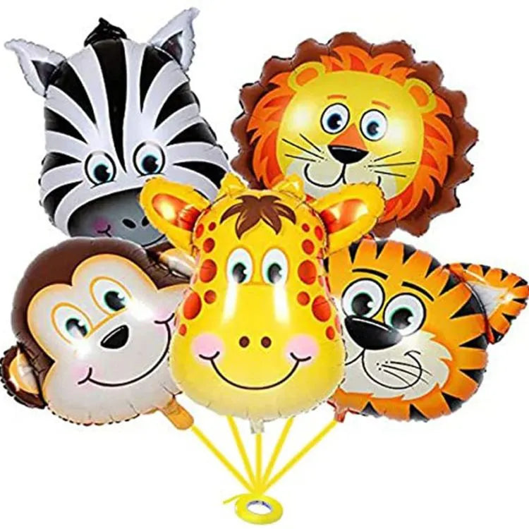 Animal Foil Balloons Pack of 5 Online for Party Decor