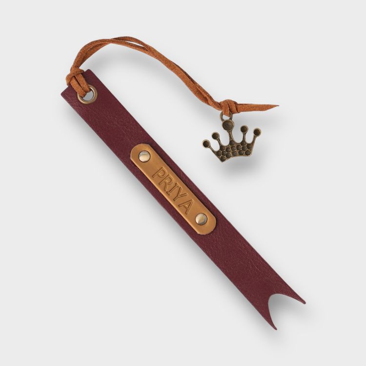 Personalized Vegan Leather Bookmark