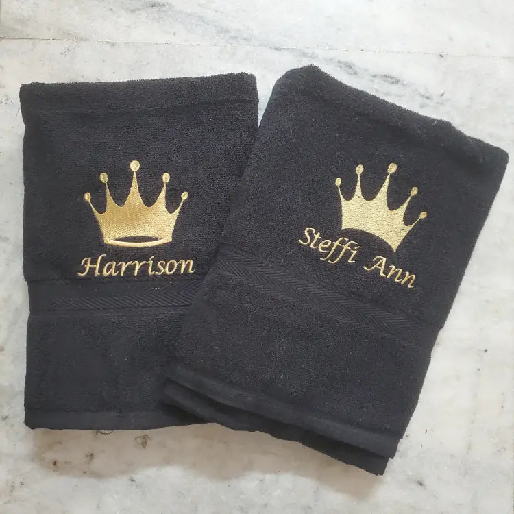 Buy Personalised Couple Towel Set