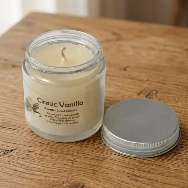 Buy classic vanilla scented candle for home decor