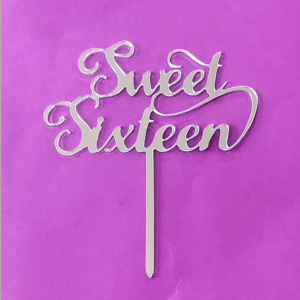 Shop Custom Sliver Acrylic Cake Toppers for Cakes