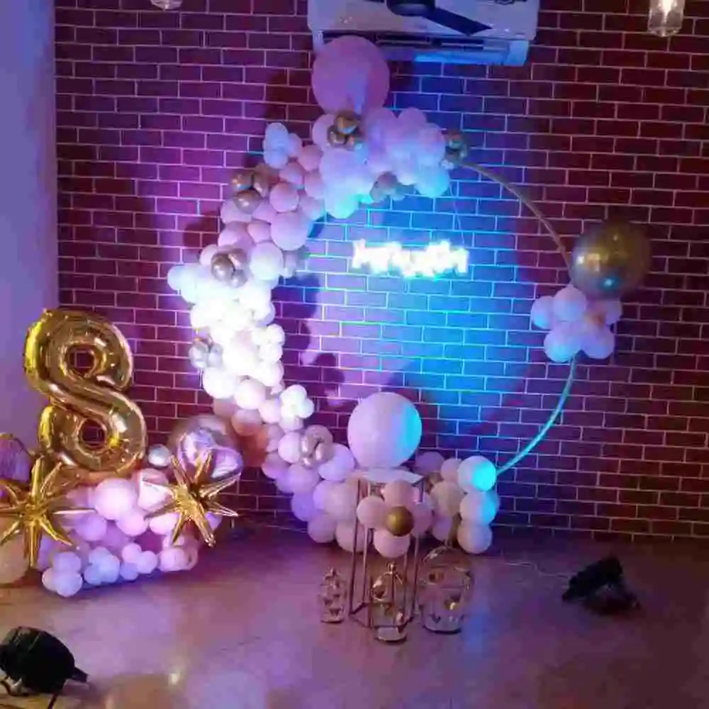 Pastel Gold Birthday Balloon Decoration Parties