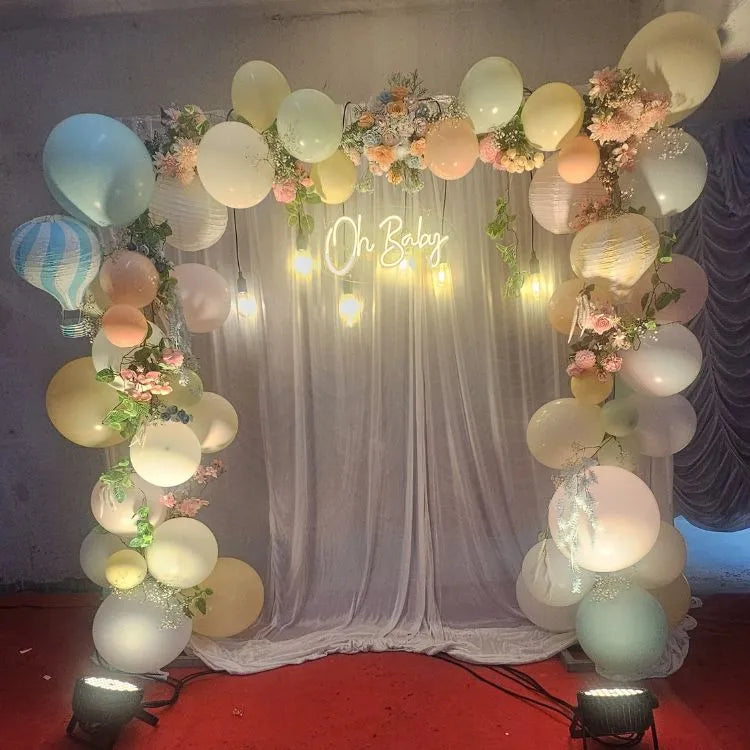  Elegant Baby Shower Decor Pastel Balloon Setup