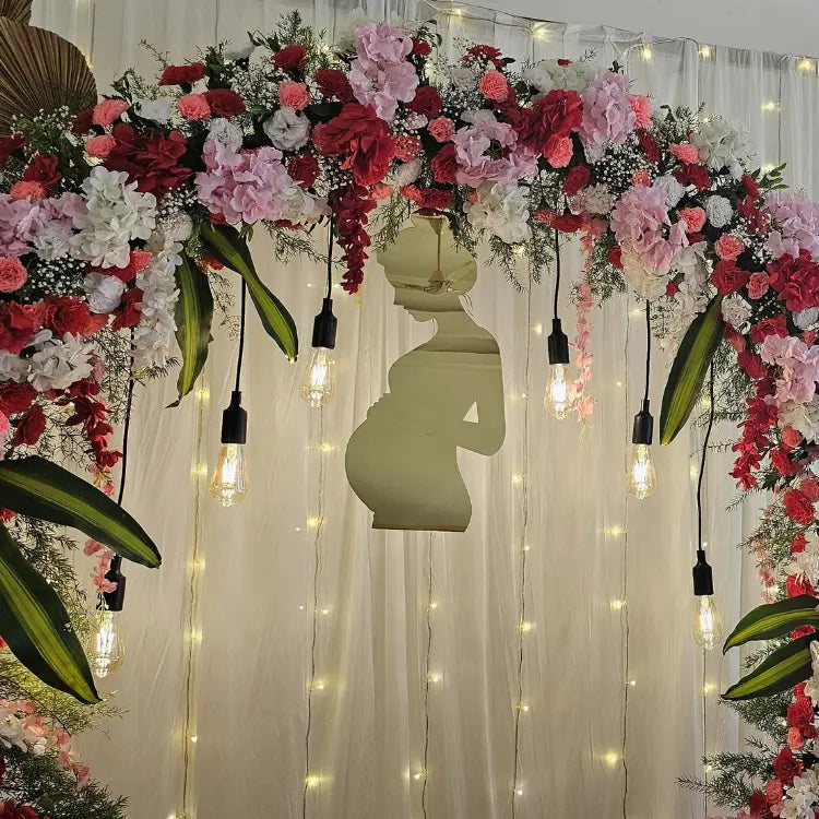 Floral Baby Shower Decor Balloon Arrangement