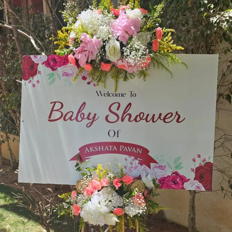 Floral Baby Shower Decoration Elegant Backdrop