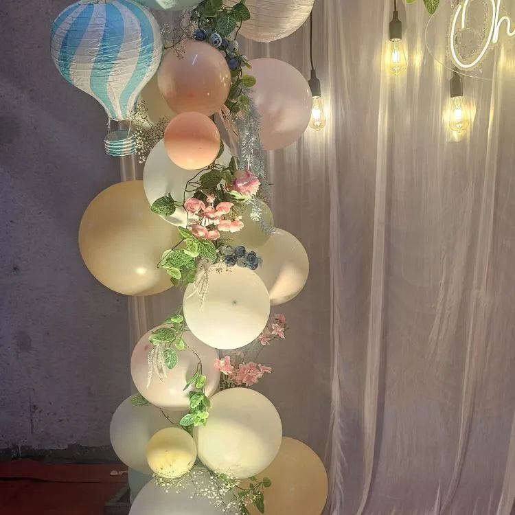 Floral Balloon Baby Shower Decoration Welcome Board