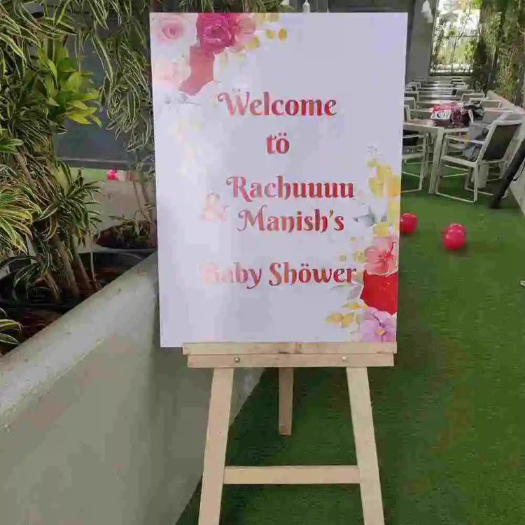Order red and gold baby shower decoration for special events