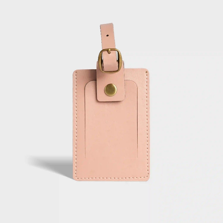 Buy baby pink custom luggage tag with adjustable buckle strap