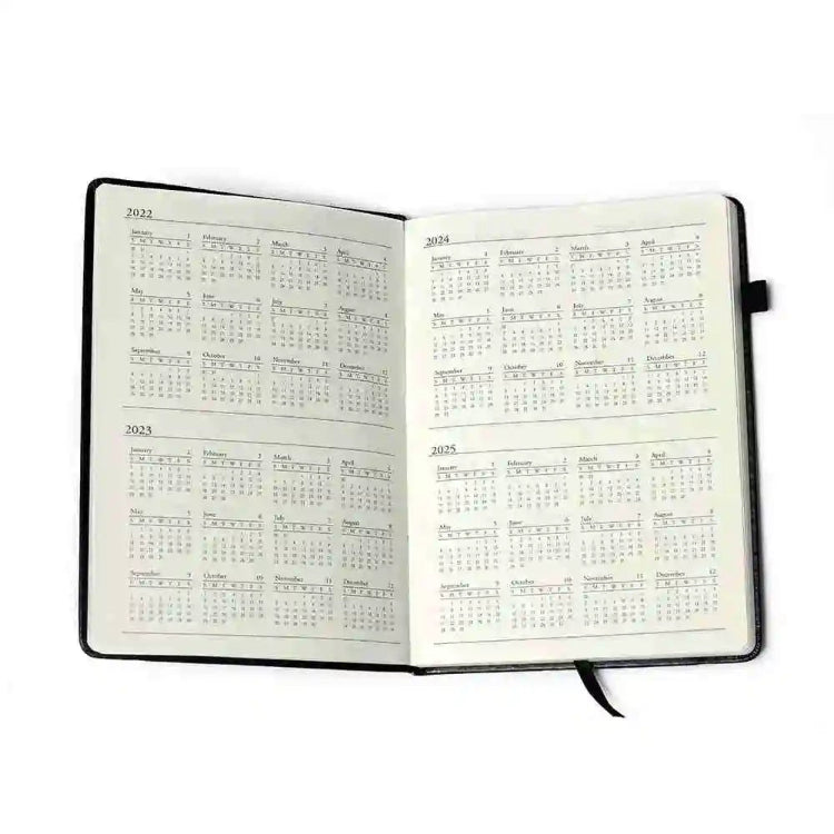 Shop black Iscape notebook with printed calendar pages for office