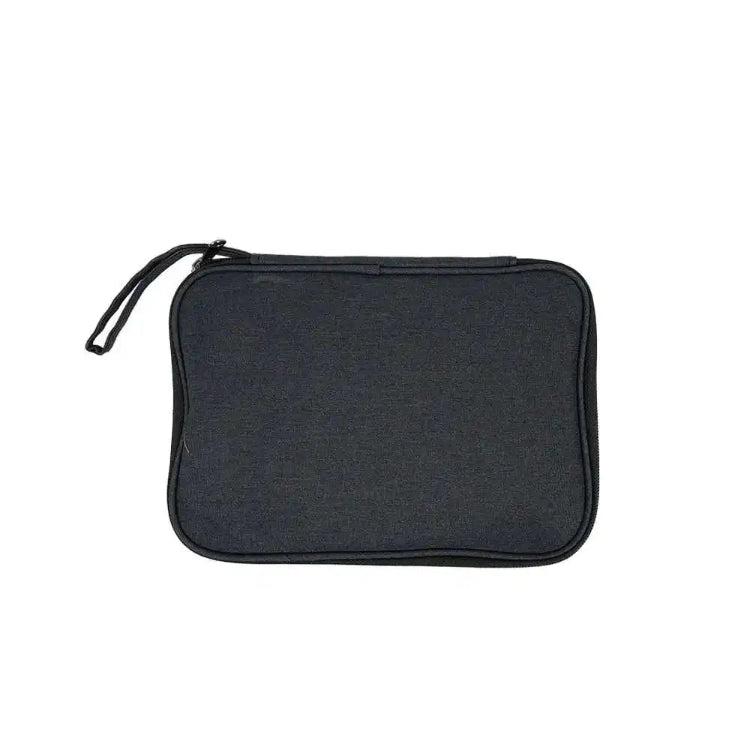 Shop black travel gadget pouch with water resistant finish for corporate travel gifts