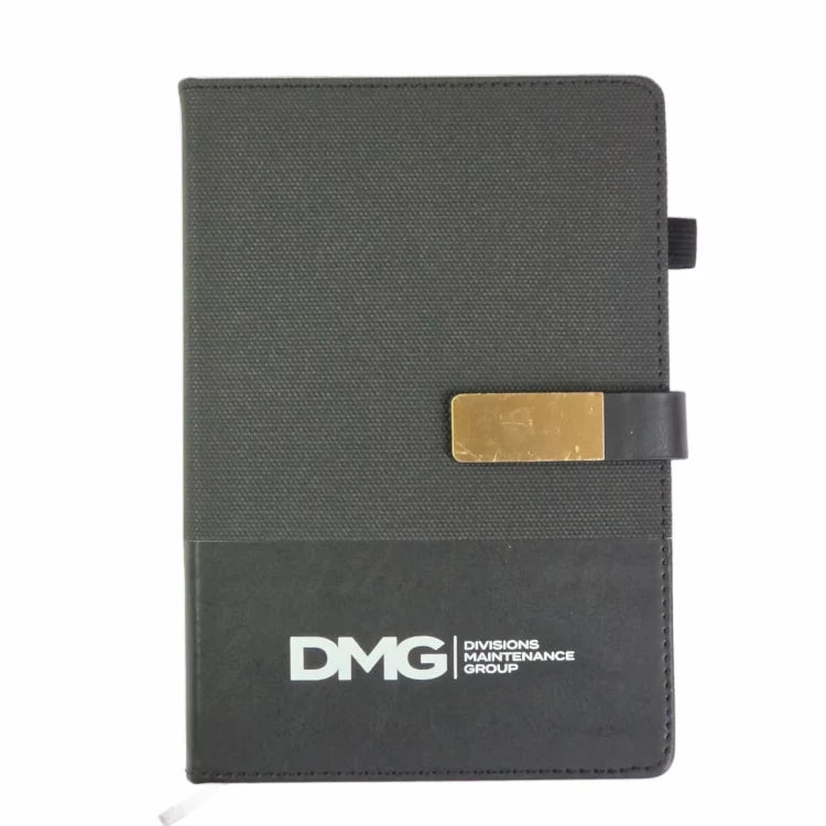 Buy branded Magnite faux leather notebook with logo for employee gifts