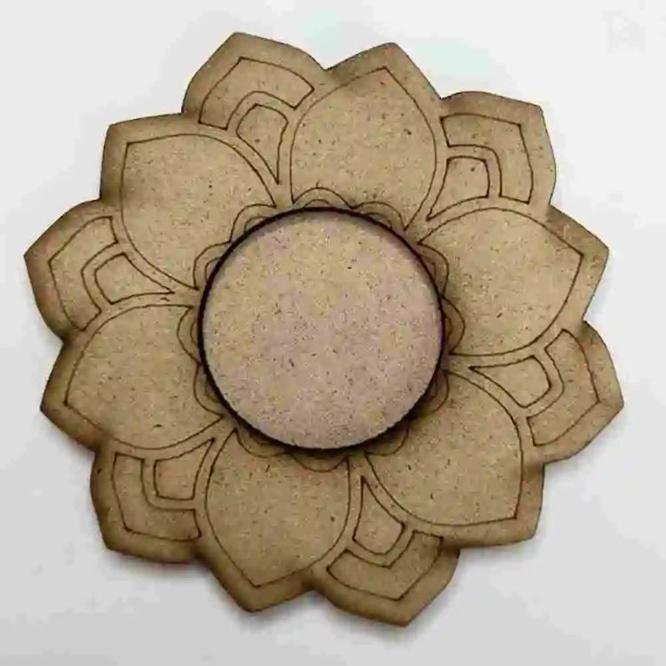 Shop Brown Double Floral Patterned Tealight Holder Online for Diwali Gifts