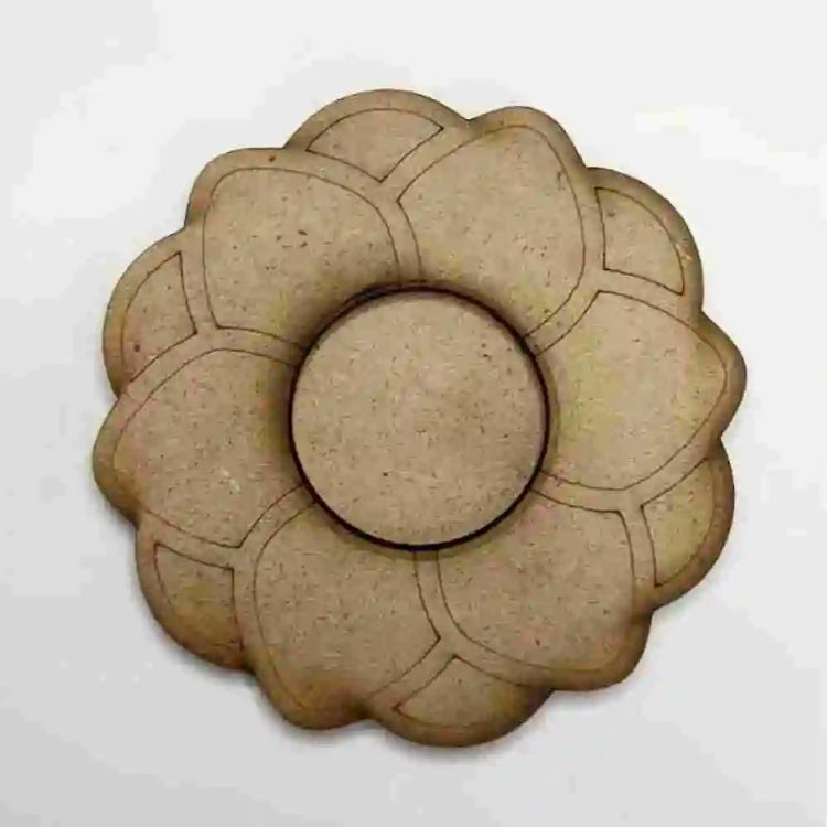 Shop Brown MDF Floral Petal Tealight Holder for Diwali Gifts