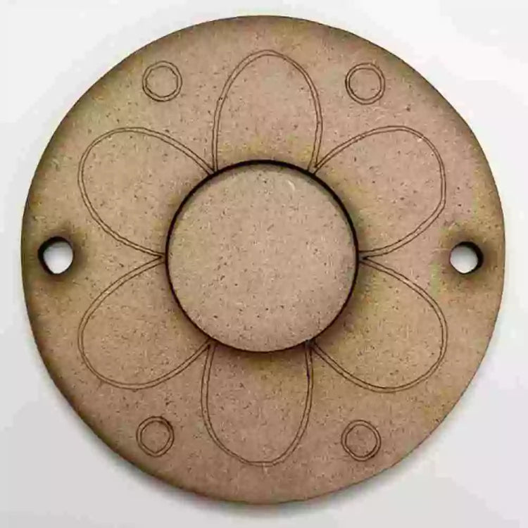 Buy brown MDF flower T-light holder for Diwali decor and gifting
