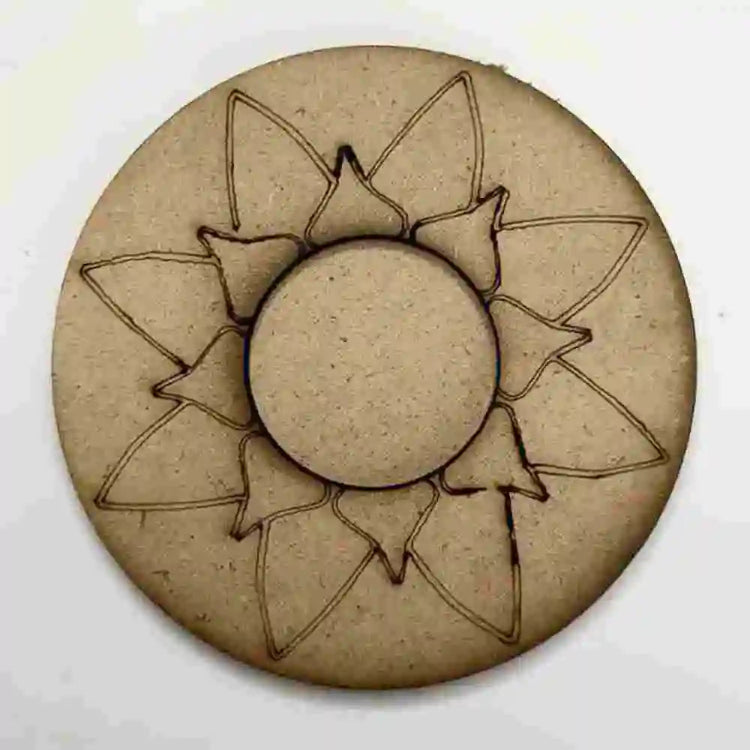 Buy Brown MDF Round Floral T-Light Holder for Diwali Decor items