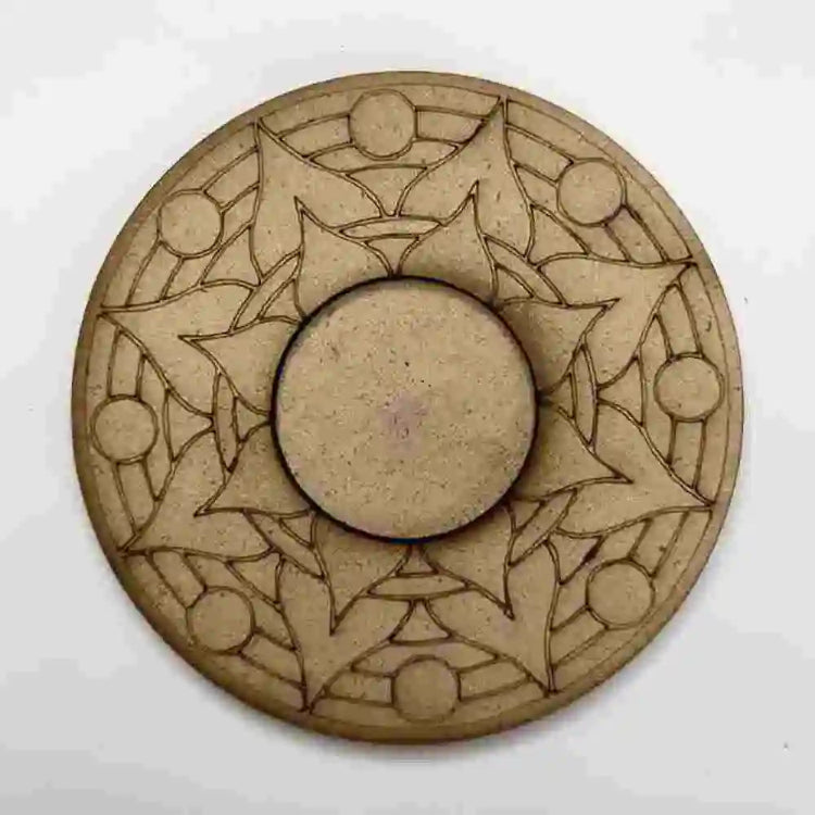 Shop Brown MDF Round Tealight Holder for Diwali Home Decoration