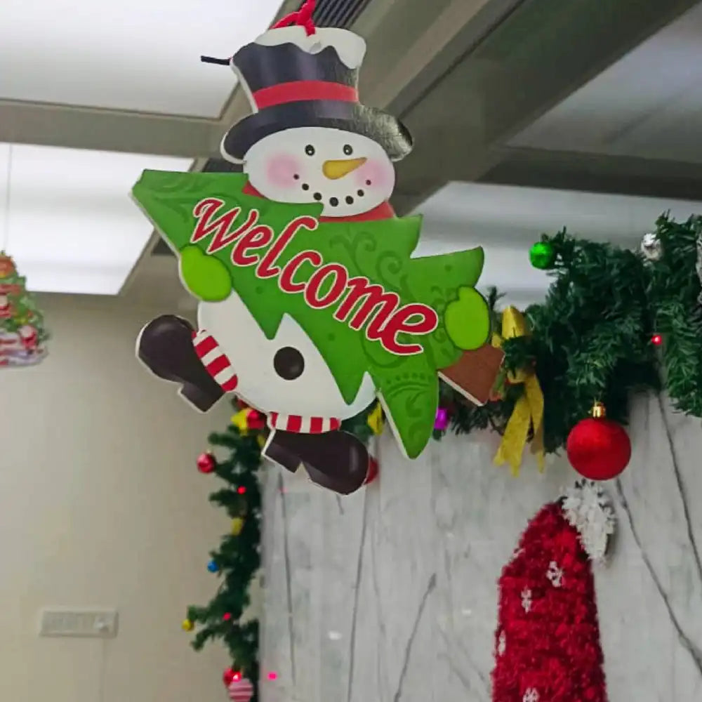 Get Christmas hanging decoration for office with snowman festive decor
