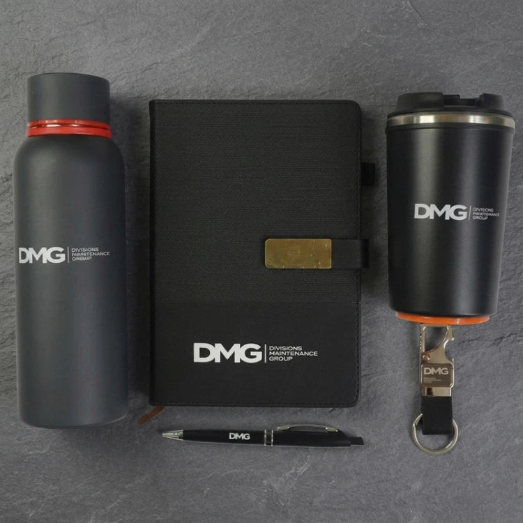 Order complete corporate employee welcome gift set with branded essentials