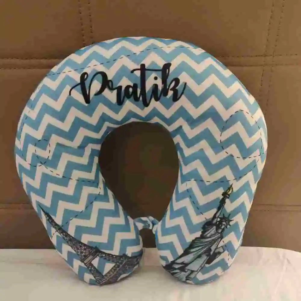 Order a custom couple neck pillow with personalized name printing