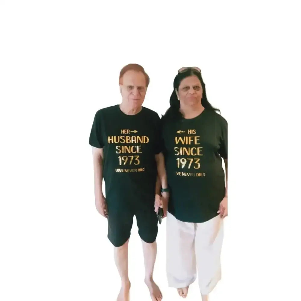 Buy Custom Husband and Wife T Shirts With Year
