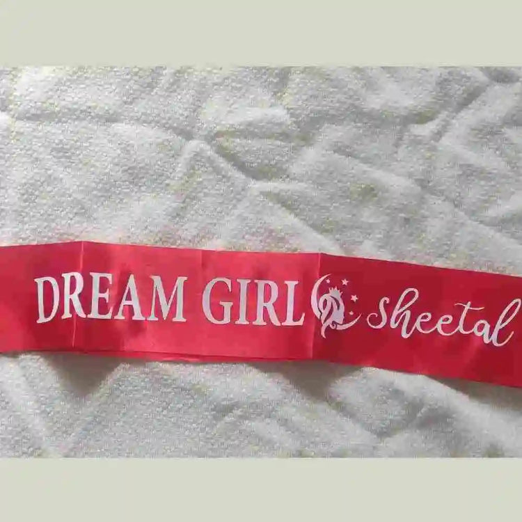 Order custom personalized party sash with name for birthday, wedding and special occasions