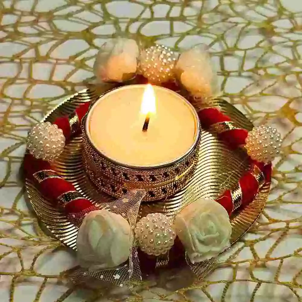 Order assorted decorative metal T-light holder for Diwali gifts
