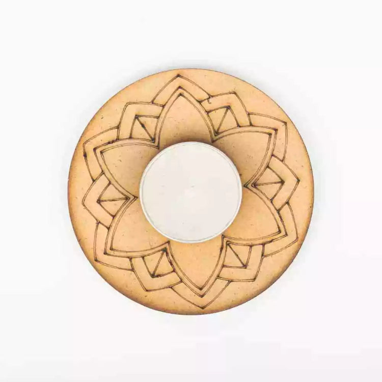 Order designer MDF tea light holder for festive home decor and Diwali gifting