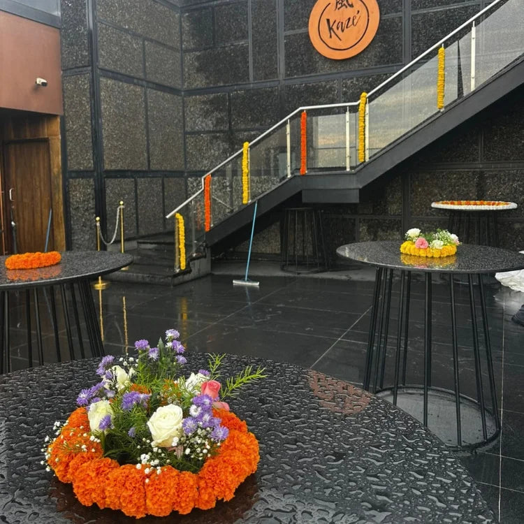 Get Quote for Diwali Floral Table Centerpiece for Corporate Events