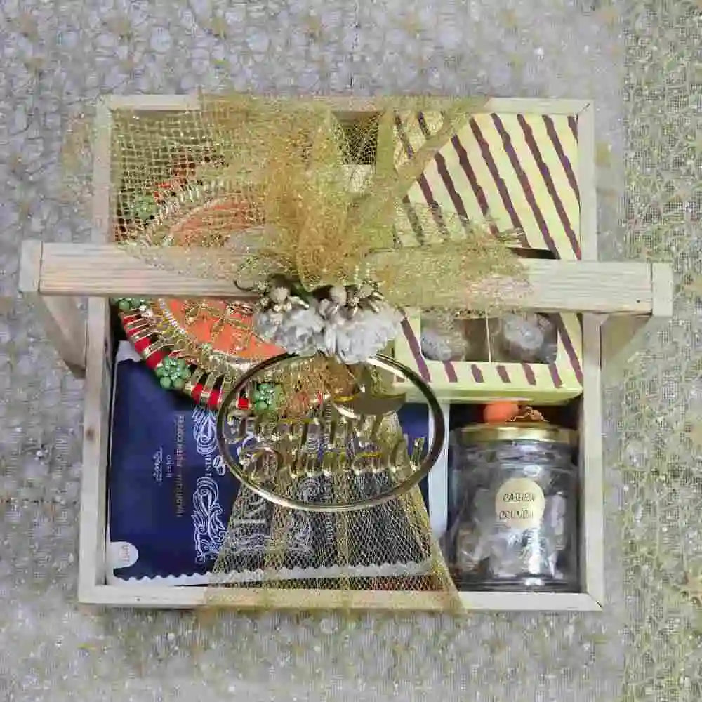 Shop Diwali Gift Hamper in a Decorative Tray Basket Online