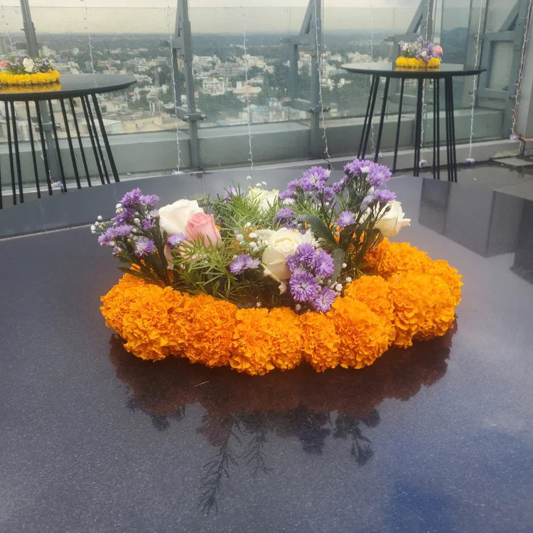 Book Diwali Marigold Floral Centerpiece for Corporate Celebrations