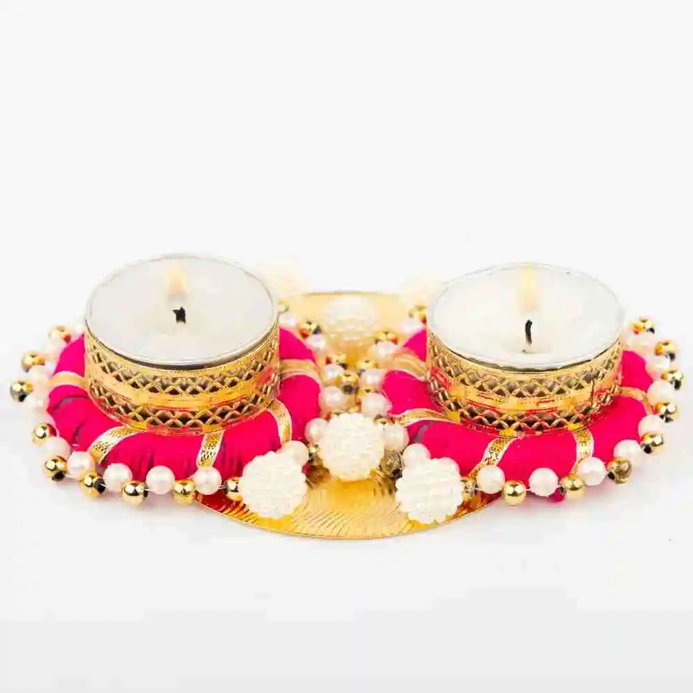 Shop Double Ring metal tealight holder for festive home decor