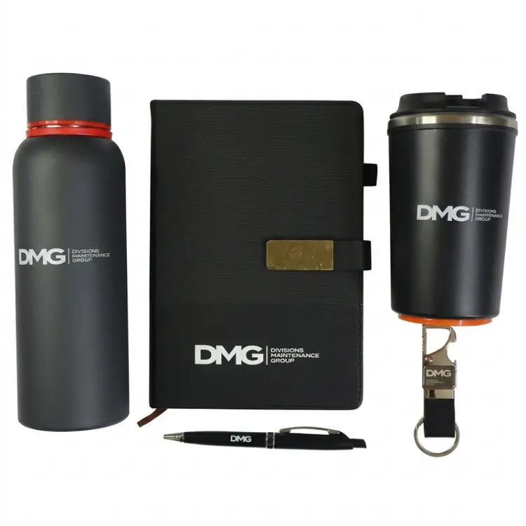 Buy customized employee welcome kit with branded bottle, notebook, mug and pen