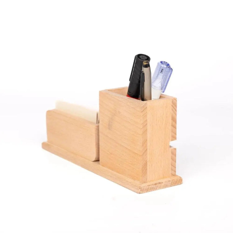 Order brown engraved wooden desktop holder for office desk accessories