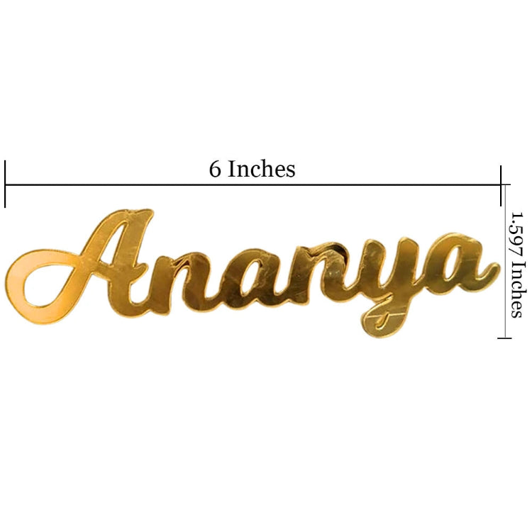 Order Gold 6 Inch Acrylic Name Cutout for Cake Decoration