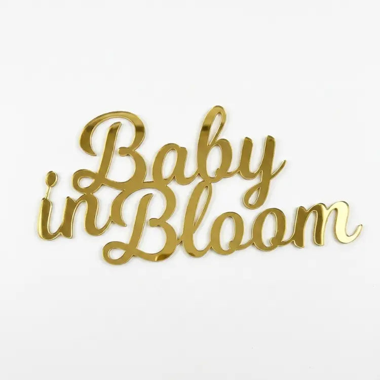 Shop Gold Baby in Bloom Acrylic Cutout for Baby Shower Decor