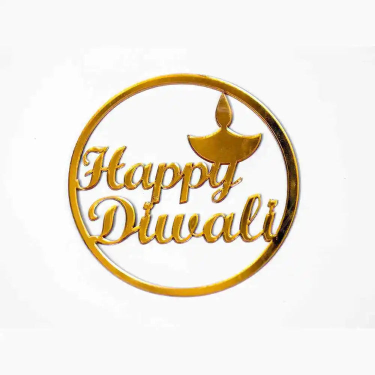 Buy Happy Diwali Circle Acrylic Pack Online for Hamper Decoration