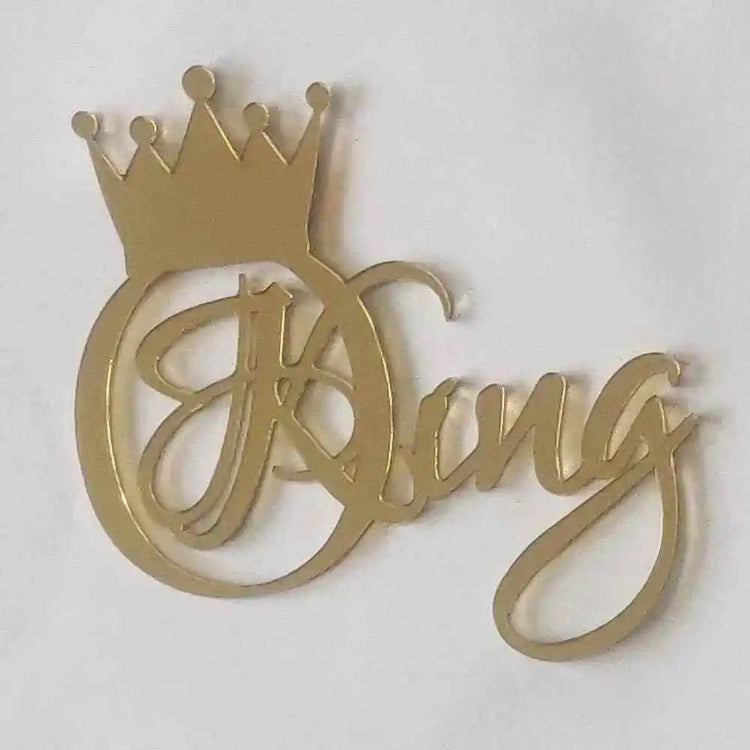 Shop Gold Acrylic King Crown Cutout for Gift Box Decoration