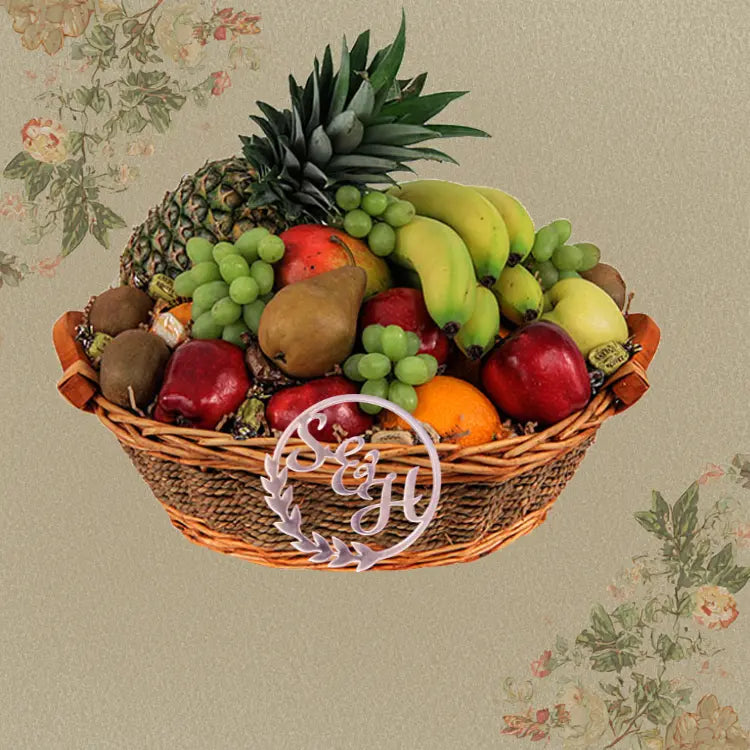 Shop Acrylic Initial Cutout for Personalized Fruit Hamper Decoration