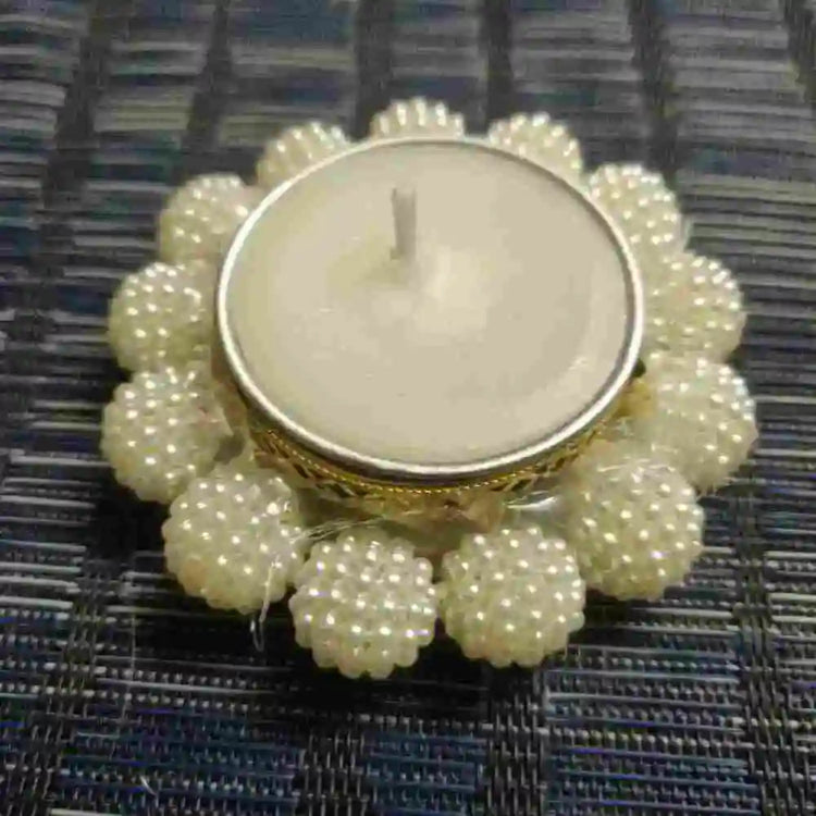 Buy Pearl T-Light Holder for Diwali decor online  elegant festive gifting
