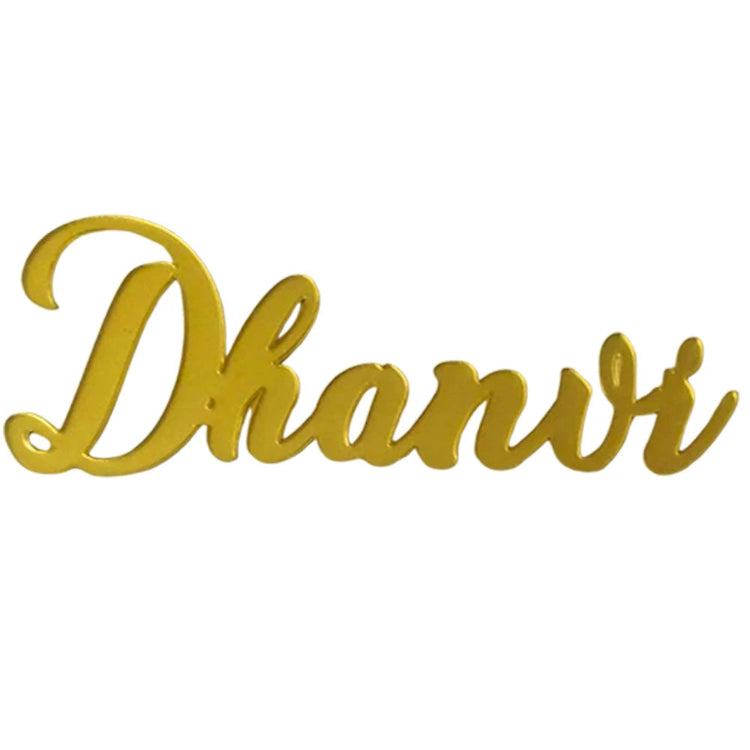 Buy Gold Personalized Acrylic Name Cutout for Cake Decoration